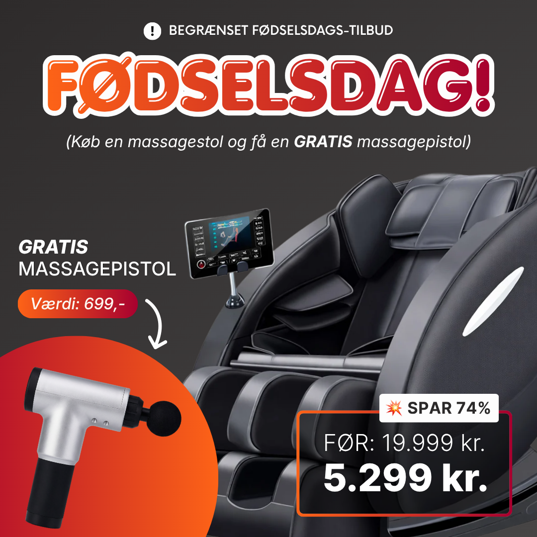 Birthday massage chair offer with free massage gun creative